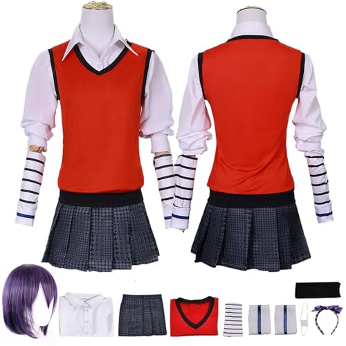 LBKHNRT Anime Kakegurui Midari Ikishima Cosplay Kostüm Rollenspiel Outfit mit Perücke Kopfschmuck Augenmaske Halloween Comic Con Party Karneval Uniform für Erwachsene Kinder Unisex Anzug LBKHNRT Anime Kakegurui Midari Ikishima Cosplay Kostüm Rollenspiel Outfit mit Perücke Kopfschmuck Augenmaske Halloween Comic Con Party Karneval Uniform für Erwachsene Kinder Unisex Anzug von LBKHNRT