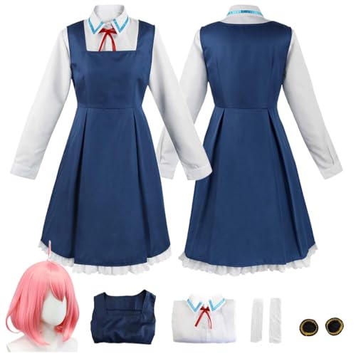 LBKHNRT Anime SPY×FAMILY A’nya F’orger Cosplay Kostüm Rollenspiel Outfit mit Perücke Hemd Zubehör Set Halloween Comic Con Party Karneval Schuluniform für Erwachsene Kinder Unisex Anzug LBKHNRT Anime SPY×FAMILY A’nya F’orger Cosplay Kostüm Rollenspiel Outfit mit Perücke Hemd Zubehör Set Halloween Comic Con Party Karneval Schuluniform für Erwachsene Kinder Unisex Anzug von LBKHNRT
