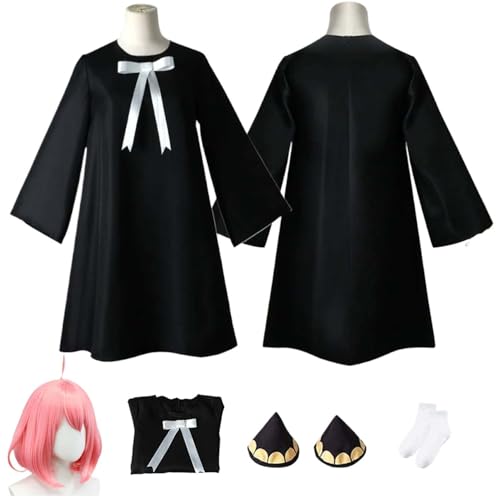 LBKHNRT Anime SPY×FAMILY A’nya F’orger Cosplay Kostüm Rollenspiel Outfit mit Perücke Kopfschmuck Kleiderset Halloween Comic Con Party Karneval Uniform für Erwachsene Kinder Unisex Anzug LBKHNRT Anime SPY×FAMILY A’nya F’orger Cosplay Kostüm Rollenspiel Outfit mit Perücke Kopfschmuck Kleiderset Halloween Comic Con Party Karneval Uniform für Erwachsene Kinder Unisex Anzug von LBKHNRT