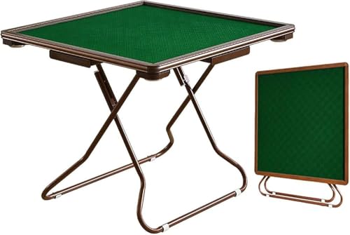 LBLFEBD 88cm Klappbarer Mahjong-Tisch, quadratischer Klappbrückentisch für 4 Spieler mit 4 Getränkehaltern und Schublade, tragbarer Brettspiel-Domino-Tisch für Mahjong, Poker und Blackjack LBLFEBD 88cm Klappbarer Mahjong-Tisch, quadratischer Klappbrückentisch für 4 Spieler mit 4 Getränkehaltern und Schublade, tragbarer Brettspiel-Domino-Tisch für Mahjong, Poker und Blackjack von LBLFEBD