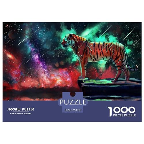1000 Teile Puzzle Tier Tiger für Erwachsene Kinder Holzpuzzle Lernspielzeug 1000 Teile (75x50cm) von LBLmoney