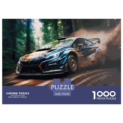 1000 Teile Puzzle für Erwachsene, Waldrallye, Autorennen, Holzpuzzle, pädagogische, intellektuelle Puzzles, lustiges Familienspiel, 1000 Teile (75 x 50 cm) von LBLmoney