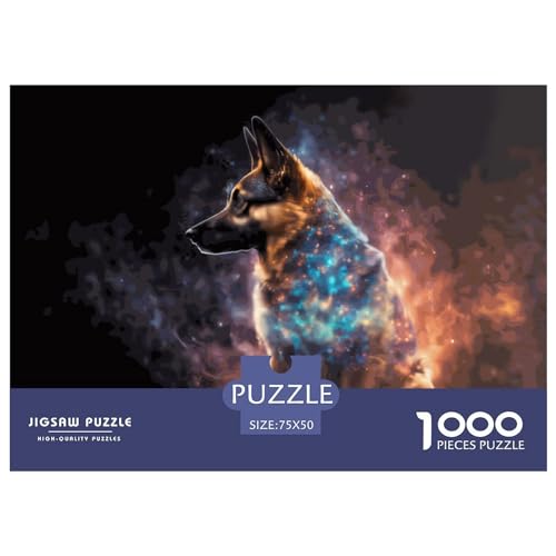 1000 Teile Puzzle für Erwachsene Spirit Deutscher Schäferhund Puzzles 1000 Teile Holzbrettpuzzle – Entspannungspuzzlespiele – Denksportaufgabe 1000 Teile (75 x 50 cm) von LBLmoney