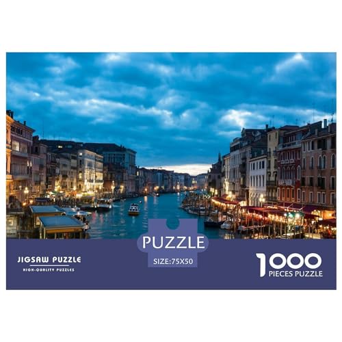 1000 Teile Puzzle mit Italienischer Schönheit für Erwachsene und Kinder, kreatives rechteckiges Puzzle, Holzpuzzle, lustiges Lernspielzeug, 1000 Teile (75 x 50 cm) von LBLmoney