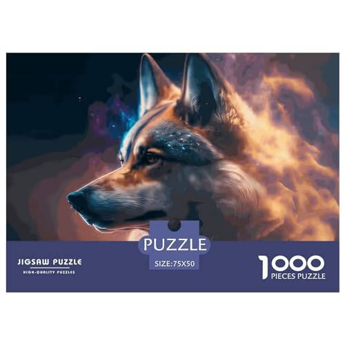 1000 Teile Spirit Sibirischer Husky-Puzzle, kreative rechteckige Puzzles für Erwachsene und Kinder, große Puzzles für Familien-Lernspiel 1000 Teile (75 x 50 cm) von LBLmoney
