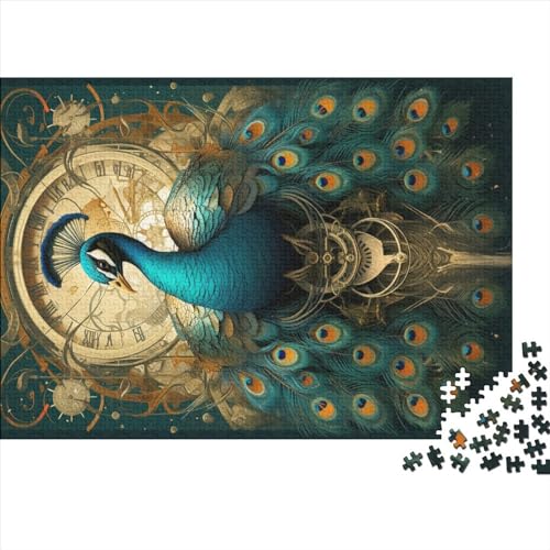 1000 Teile Tier-Pfau-Puzzle, kreative rechteckige Puzzles für Erwachsene und Kinder, große Puzzles für Familien-Lernspiel 1000 Teile (75 x 50 cm) von LBLmoney