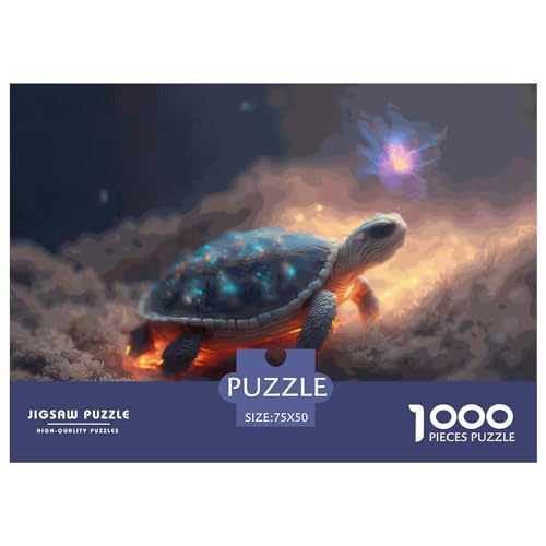 1000 Teile Tierschildkröten-Puzzle, kreative rechteckige Puzzles für Erwachsene und Kinder, große Puzzles für Familien-Lernspiel 1000 Teile (75 x 50 cm) von LBLmoney