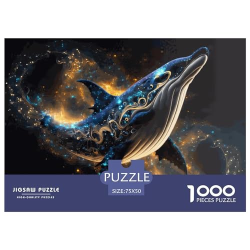 1000 Teile Tierwal-Puzzle, kreative rechteckige Puzzles für Erwachsene und Kinder, große Puzzles für Familien-Lernspiel 1000 Teile (75 x 50 cm) von LBLmoney