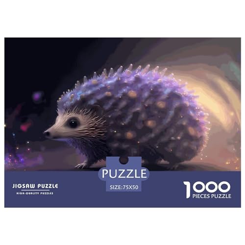 1000 Teile kreatives Puzzle, Tier-Igel-Puzzle, rechteckiges Puzzle, Lernspielzeug, Geschenk für Kinder und Erwachsene, 1000 Teile (75 x 50 cm) von LBLmoney