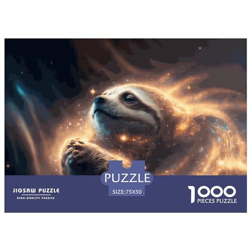 1000-teiliges Puzzle, Geistertier, Faultier, für Erwachsene, Kinder, Holzpuzzle, Lernspielzeug, 1000 Teile (75 x 50 cm) von LBLmoney