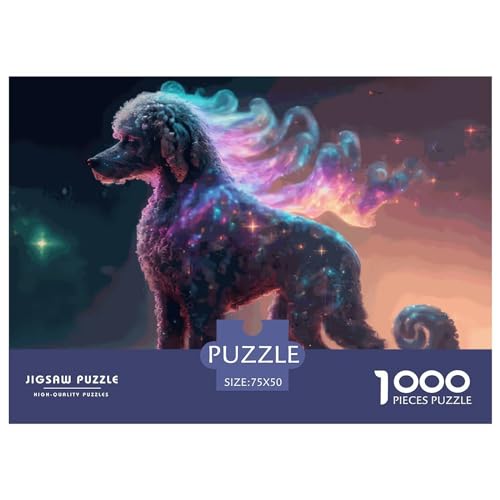 1000-teiliges Puzzle, Geistertier, Pudel, für Erwachsene, Kinder, Holzpuzzle, Lernspielzeug, 1000 Teile (75 x 50 cm) von LBLmoney