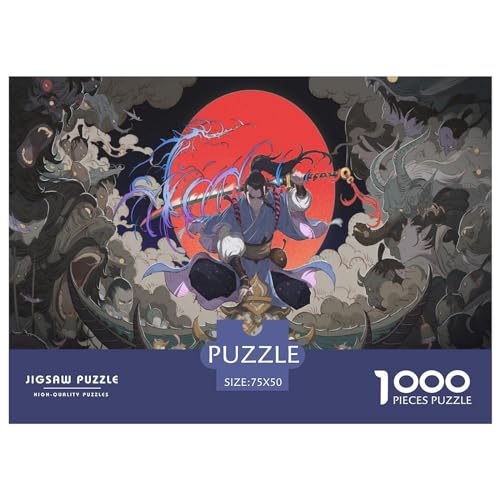 1000-teiliges Puzzle, Krieger-Puzzles, Holzpuzzle, Montagespielzeug, interaktives Familienspiel, 1000 Teile (75 x 50 cm) von LBLmoney