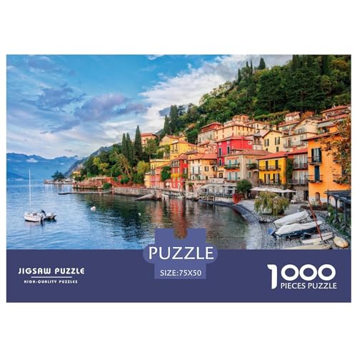 1000-teiliges Puzzle, italienische Schönheit, Puzzle für Erwachsene, Holzpuzzle, Lernspiel für Erwachsene, Kinder, 1000 Teile (75 x 50 cm) von LBLmoney