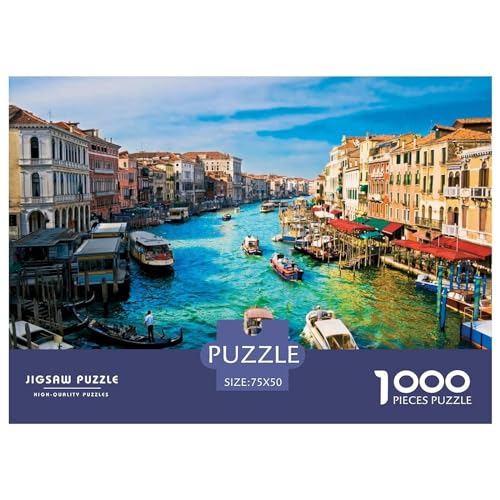 1000-teiliges Puzzle, italienische Schönheit, Puzzle für Erwachsene, Holzpuzzle, Lernspiel für Erwachsene, Kinder, 1000 Teile (75 x 50 cm) von LBLmoney