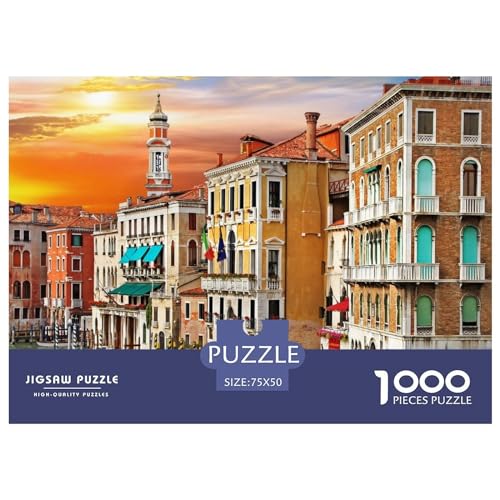 1000-teiliges Puzzle, italienische Schönheit, Puzzles, Holzpuzzle, Montagespielzeug, interaktives Familienspiel, 1000 Teile (75 x 50 cm) von LBLmoney