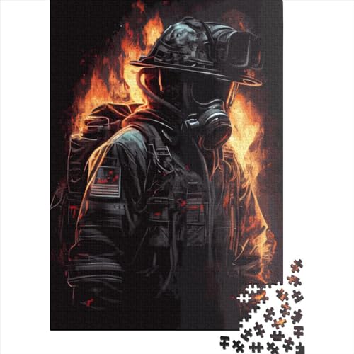 1000-teiliges Puzzle für Erwachsene, Feuerwehrmann-Flammen-Puzzle, herausforderndes, schwieriges Puzzle, pädagogisches Puzzlespiel für Geburtstagsgeschenke, 1000 Teile (75 x 50 cm) von LBLmoney