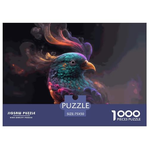 1000-teiliges Puzzle für Erwachsene, Geistertier-Papagei-Puzzle, 1000-teiliges Holzbrett-Puzzle – Entspannungs-Puzzlespiele, Denksport-Puzzle, 1000 Teile (75 x 50 cm) von LBLmoney