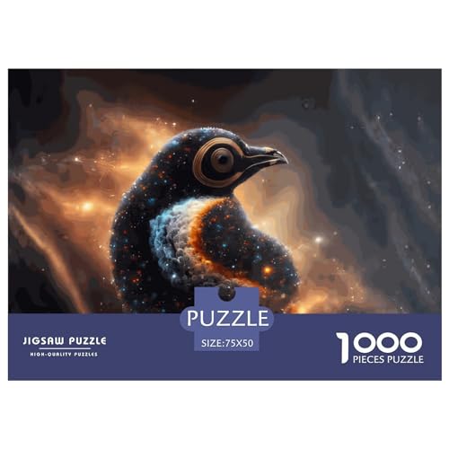 1000-teiliges Puzzle für Erwachsene, Tier-Pinguin-Puzzle-Sets für Familien, Holzpuzzles, Gehirn-Herausforderungspuzzle, 1000 Teile (75 x 50 cm) von LBLmoney