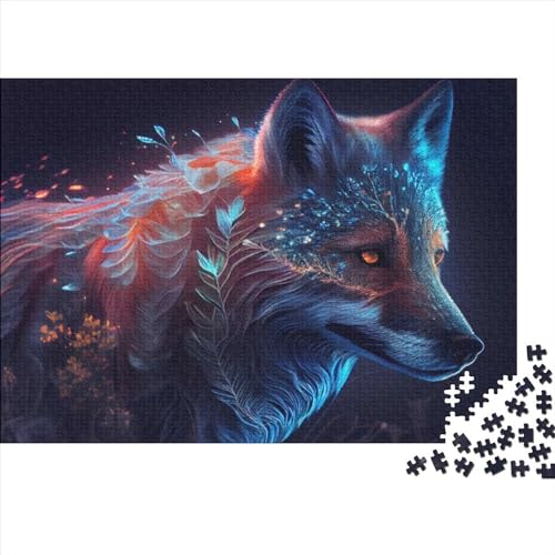 1000-teiliges Puzzle für Erwachsene, Tier-Wolf-Puzzles, schwieriges Puzzle, Lernspiele, Heimdekoration, 1000 Teile (75 x 50 cm) von LBLmoney