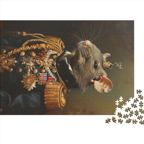 1000-teiliges Puzzle für Erwachsene, Tierkunst-Maus-Puzzlesets für Familien, Holzpuzzles, Gehirn-Herausforderungspuzzle, 1000 Teile (75 x 50 cm) von LBLmoney