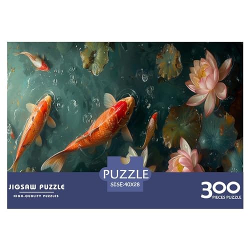 300-teiliges Puzzle für Erwachsene, Fish_Frolicking-Puzzle, Holzpuzzle für Erwachsene, Familienunterhaltungsspielzeug, 300 Stück (40 x 28 cm) von LBLmoney