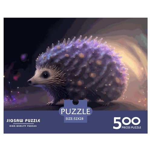 500-teiliges Puzzle, Tier-Igel-Puzzle, Holzpuzzle, Montagespielzeug, interaktives Familienspiel, 500 Teile (52 x 38 cm) von LBLmoney