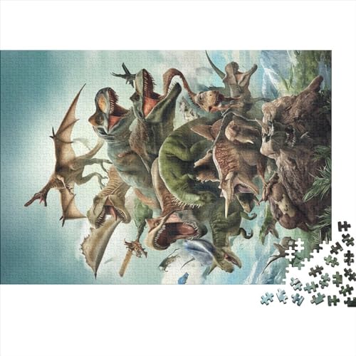 Dinosaurier-Welt-Puzzle, 1000 Teile, für Erwachsene, Puzzle für Erwachsene, 1000 Teile, Puzzle, Lernspiele, 1000 Teile (75 x 50 cm) von LBLmoney