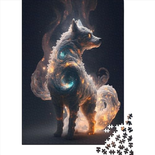 Fantasy Dog Made of Stars Puzzle 300 Teile,Puzzle Für Erwachsene, Impossible Puzzle, Geschicklichkeitsspiel Für Die Ganze Familie,Puzzle Farbenfrohes,Puzzle-Geschenk,Raumdekoration Puzzel 300pcs (40x von LBLmoney
