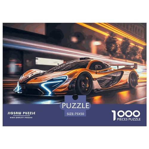 Futuristisches Supersportwagen-Puzzlespiel für Kinder und Erwachsene, 1000-teiliges Puzzle aus Holz, kreatives Puzzle, Dekomprimierungsspiel, 1000 Stück (75 x 50 cm) von LBLmoney