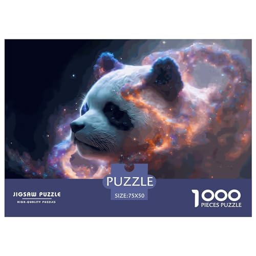 Holzpuzzle 1000 Teile, Tier-Panda-Puzzle, kreatives rechteckiges Puzzle, tolles Puzzle für Erwachsene, 1000 Teile (75 x 50 cm) von LBLmoney