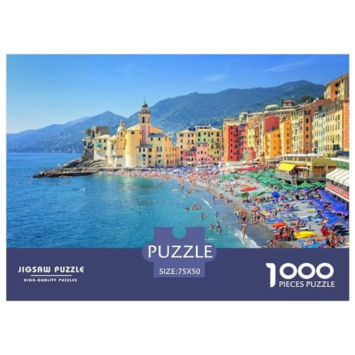 Italienische Schönheit Puzzles 1000 Teile für Erwachsene Puzzles für Erwachsene 1000 Teile Puzzle Lernspiele 1000 Teile (75 x 50 cm) von LBLmoney