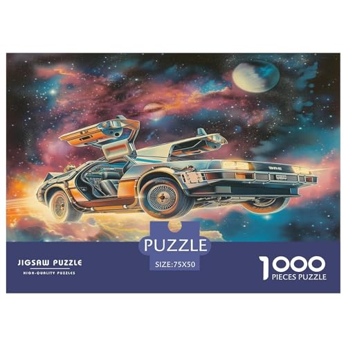LBLmoney Puzzle für Erwachsene, 1000 Teile, Holzpuzzle, Zurück in die Zukunft, Retro, Rätsel, 1 stück, 1000-teilig (75 x 50 cm) von LBLmoney