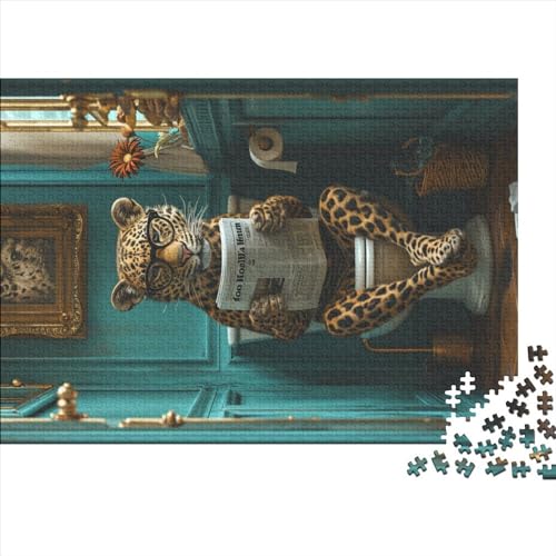 Leopard_Sitting Puzzles 1000 Teile für Erwachsene Puzzles für Erwachsene 1000 Teile Puzzle Lernspiele 1000 Teile (75 x 50 cm) von LBLmoney