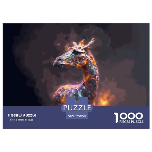 Puzzle 1000 Teile für Erwachsene, Tier-Giraffen-Puzzle, 1000 Teile für Erwachsene, 1000 Teile (75 x 50 cm) von LBLmoney