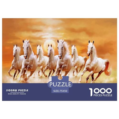 Puzzle 1000 Teile für Erwachsene, laufendes Pferd, Puzzle 1000 Teile für Erwachsene, 1000 Teile (75 x 50 cm) von LBLmoney