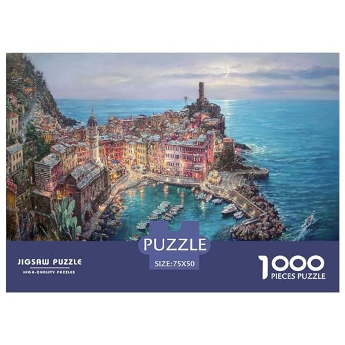 Puzzle für Erwachsene, 1000 Teile, italienische Schönheit, Puzzle für Erwachsene, herausforderndes Spiel, Denksportaufgaben, 1000 Teile (75 x 50 cm) von LBLmoney