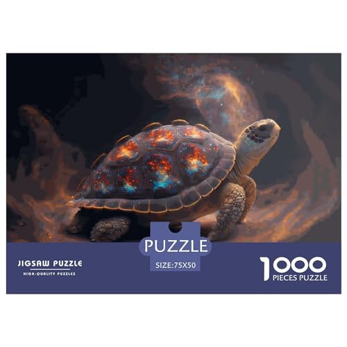 Puzzle für Kinder, Tierschildkröte, 1000 Teile, Puzzle für Erwachsene, Holzpuzzle für Erwachsene und Kinder, Stressabbau, 1000 Teile (75 x 50 cm) von LBLmoney