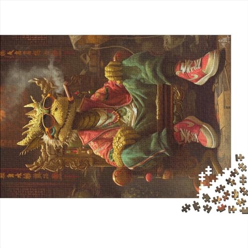 Puzzles 1000 Teile für Erwachsene | China-Drachen-Rätsel | 1000 Teile Puzzle Lernspiele Heimdekoration Puzzle 1000 Teile (75x50cm) von LBLmoney