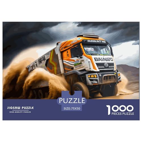 Puzzles 1000 Teile für Erwachsene | Dakar-Rallye-Truck-Bewegungsrätsel | 1000 Teile Puzzle Lernspiele Heimdekoration Puzzle 1000 Teile (75x50cm) von LBLmoney