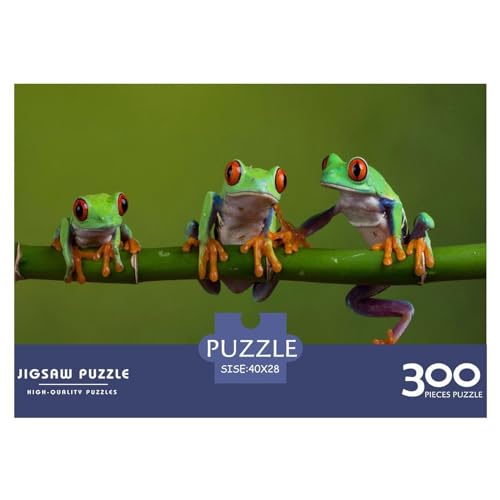 Puzzles 300 Teile für Erwachsene, Kunst-Frosch-Puzzle für Erwachsene, Holzbrett-Puzzles, Familiendekoration, 300 Teile (40 x 28 cm) von LBLmoney