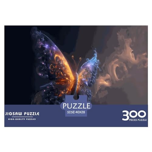 Puzzles 300 Teile für Erwachsene, Tierschmetterlingspuzzle für Erwachsene, Holzbrettpuzzles, Familiendekoration, 300 Teile (40 x 28 cm) von LBLmoney