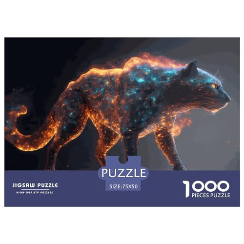 Puzzles für Erwachsene, 1000 Teile, Tier-Leoparden-Puzzles für Erwachsene, herausforderndes Spiel, Denksportaufgaben, 1000 Teile (75 x 50 cm) von LBLmoney