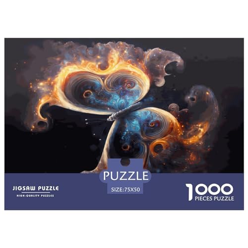 Puzzles für Erwachsene, 1000 Teile, Tier-Schmetterlings-Puzzles für Erwachsene, herausforderndes Spiel, Denksportaufgaben, 1000 Teile (75 x 50 cm) von LBLmoney