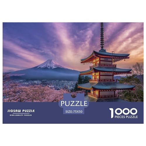 Puzzles für Erwachsene, 1000 Teile, japanischer Tempel, Puzzles für Erwachsene, herausforderndes Spiel, Denksportaufgaben, 1000 Teile (75 x 50 cm) von LBLmoney