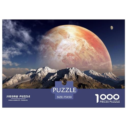 Puzzles für Erwachsene, 1000-teilige Puzzles für Erwachsene, Weltraumplanet, kreative rechteckige Puzzles, Holzpuzzle, Puzzle 1000 Teile (75 x 50 cm) von LBLmoney