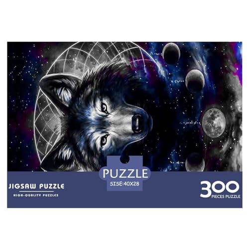 Puzzles für Erwachsene, 300 Teile, Kunstwolf-Puzzles für Erwachsene, Holzbrettpuzzles, lustiges Geschenk, 300 Teile (40 x 28 cm) von LBLmoney