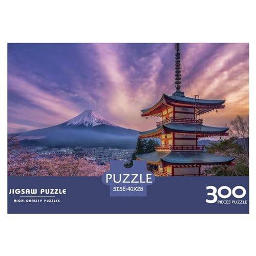 Puzzles für Erwachsene, 300 Teile, japanischer Tempel, kreative Holzpuzzles, praktisches Spiel, Familiendekoration, 300 Stück (40 x 28 cm) von LBLmoney