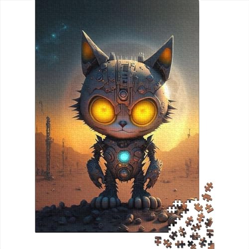 Space Mechanical Cat 1000 Teile,Impossible Puzzle,Geschicklichkeitsspiel Für Die Ganze Familie, Erwachsenen Puzzlespiel Puzzel 1000pcs (75x50cm) von LBLmoney