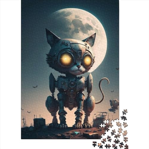 Space Mechanical Cat Puzzlespiel 500 Teile, Puzzle Erwachsene 500 Teile, Impossible Puzzle Geschicklichkeitsspiel Für Die Ganze Familie, Puzzle Erwachsene 500 Teile Puzzel 500pcs (52x38cm) von LBLmoney