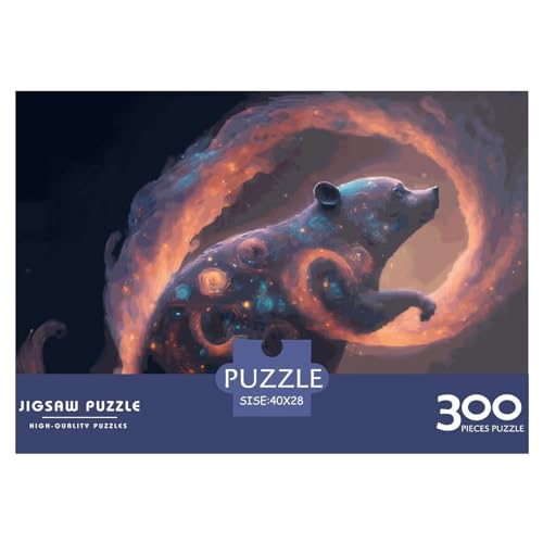 Spirit Animal Bear Puzzles 300 Teile Puzzle Kreatives rechteckiges großes Familienpuzzlespiel Kunstwerk für Erwachsene Teenager 300 Teile (40 x 28 cm) von LBLmoney